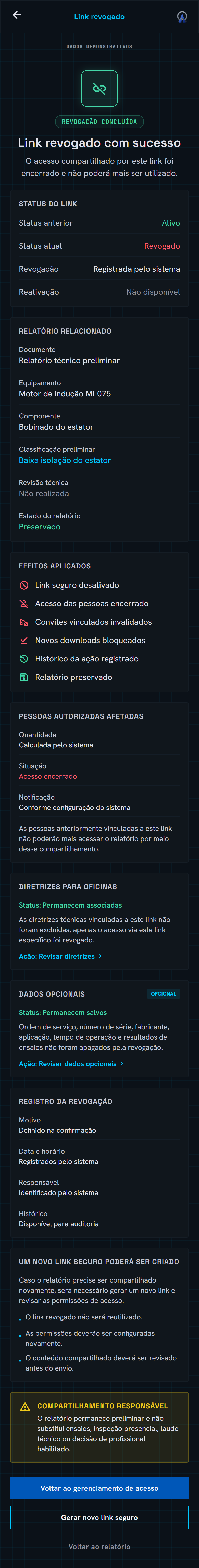 Tela Controle de acesso do MotorDiag AI — demonstração conceitual da interface
